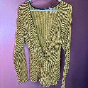 Striped peplum top from the Buckle